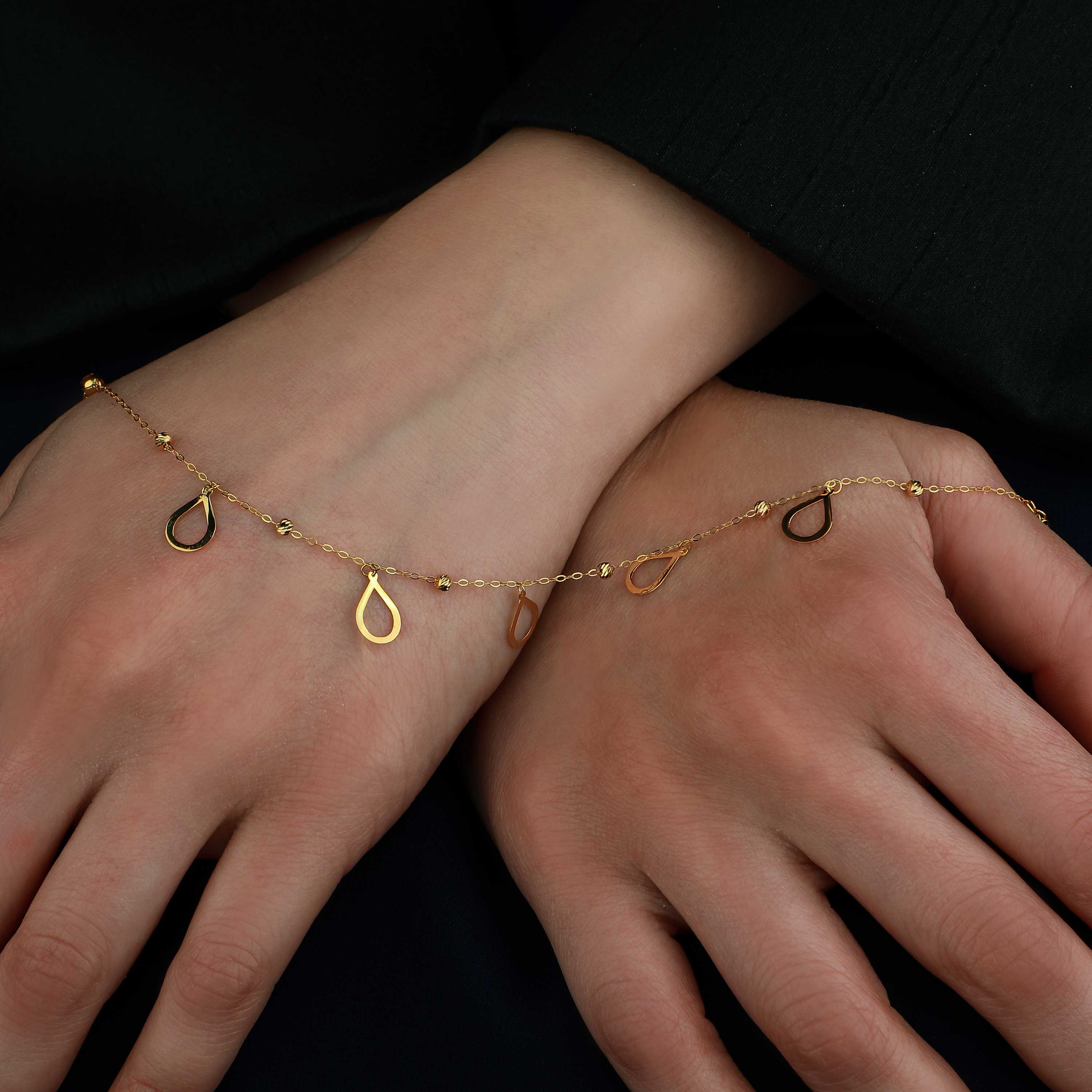 21 karat gold bracelet, Turkish made - (H-0830)